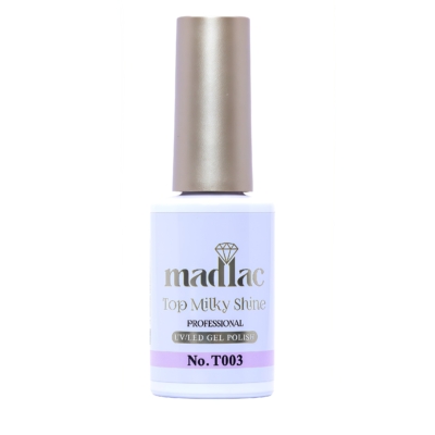Różowy top hybrydowy Top Milky Shine Madlac 10 ml