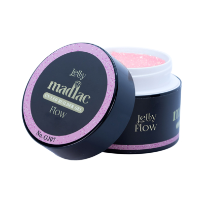 Różowy żel budujący z drobinkami Jelly Flow No.GJ07 Madlac 50 ml