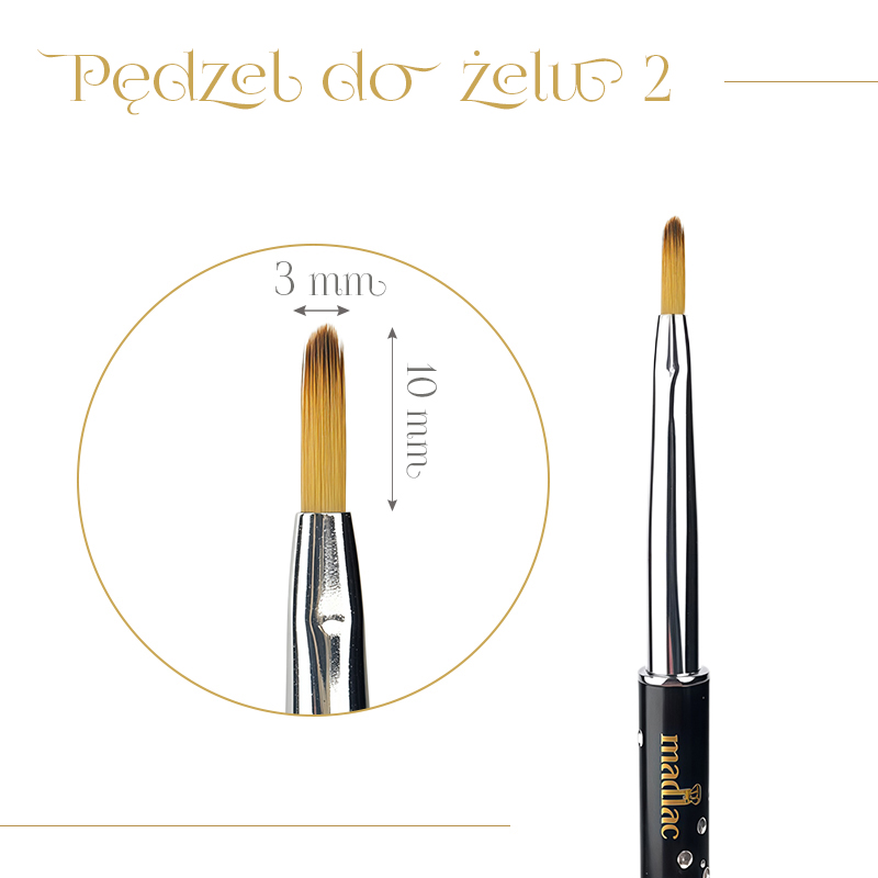 Pędzel do żelu Nr 2 - obrazek 2