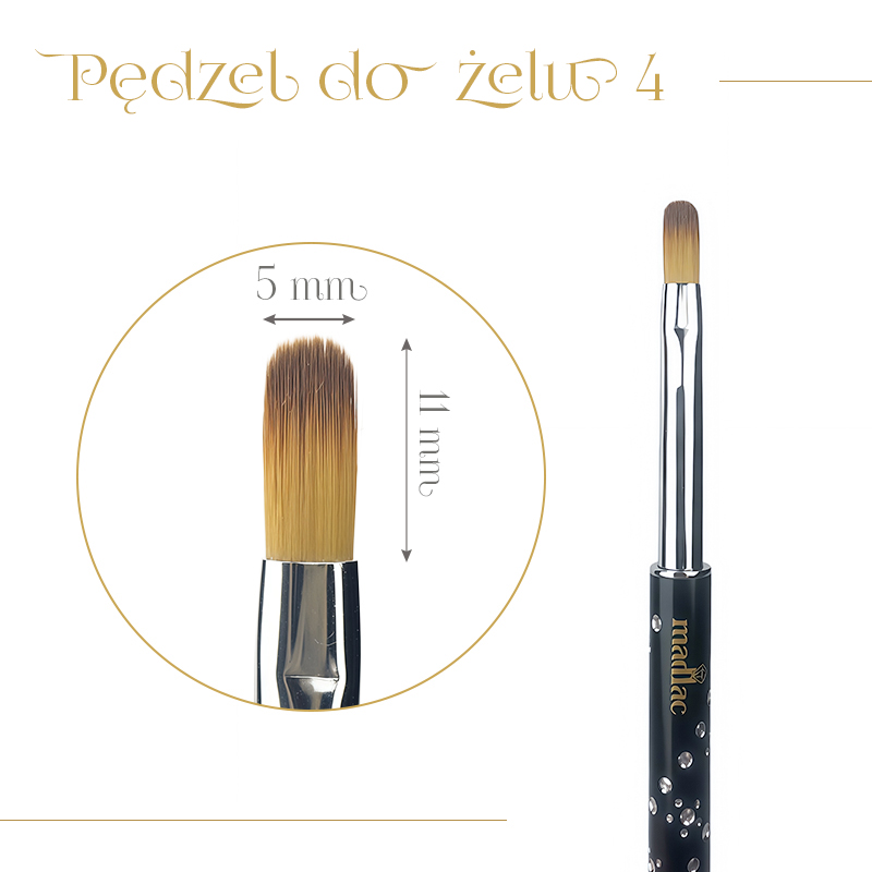Pędzel do żelu nr 4 - obrazek 2