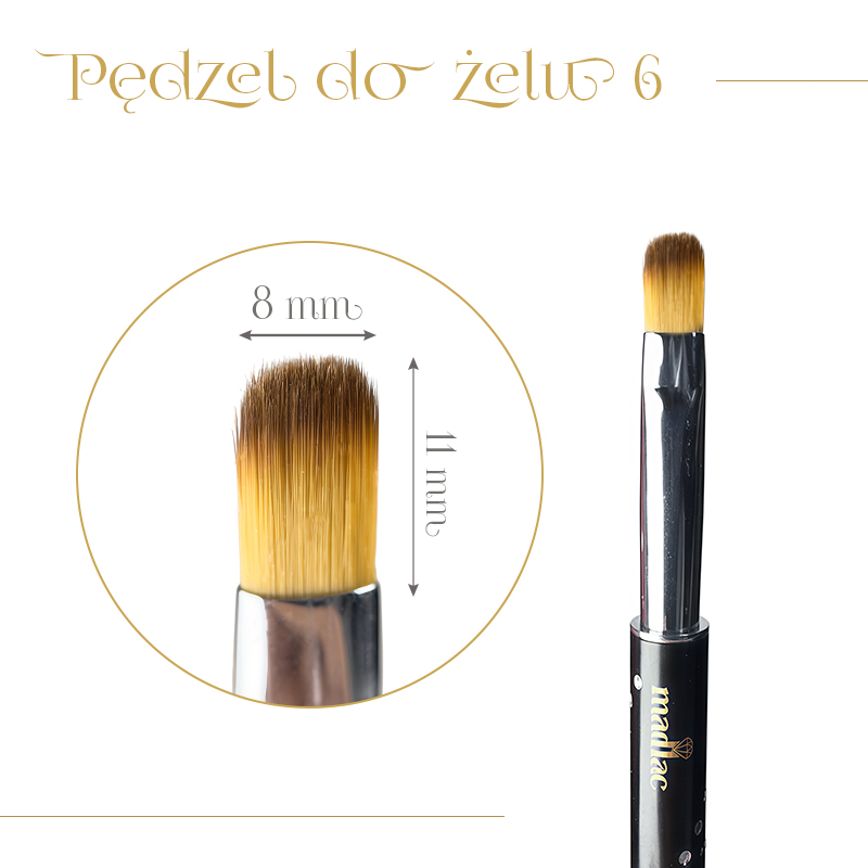 Pędzel do żelu nr 6 - obrazek 2