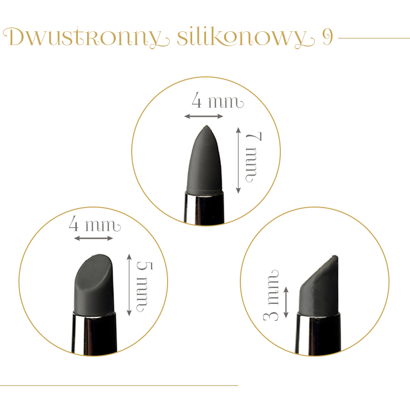 Pędzel z dwoma silikonowymi końcówkami nr 9 - obrazek 2