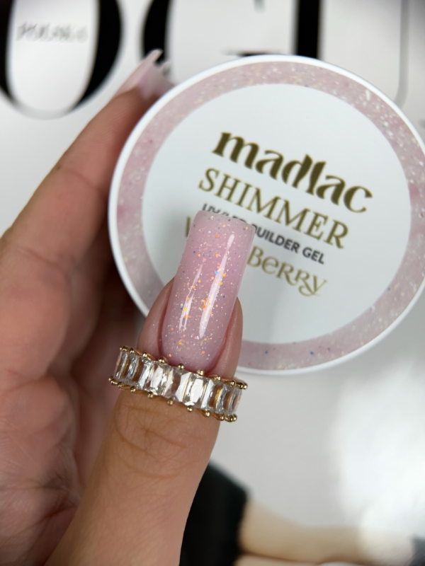 Shimmer Wild Berry Madlac baby pink żel budujący z intensywnym shimmerem
