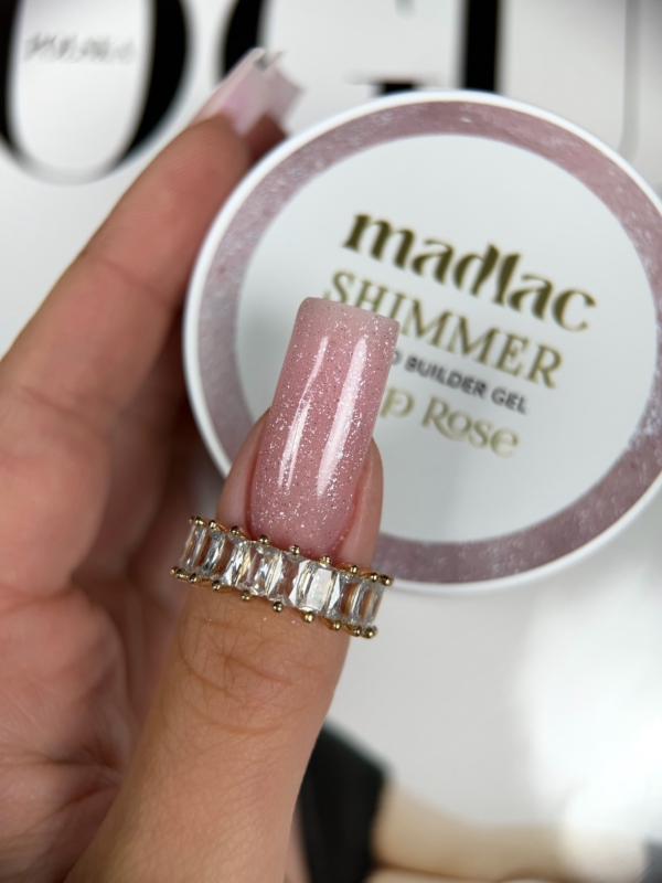 Shimmer Deep Rose Madlac przydymiony róż żel budujący z wielowymiarowym shimmerem